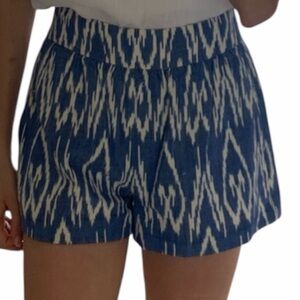 Alice & Olivia Women Sz 2 Blue Patterned Women Shorts